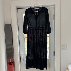 Jenni Kayne Dark Sheer Long Sleeve Dress